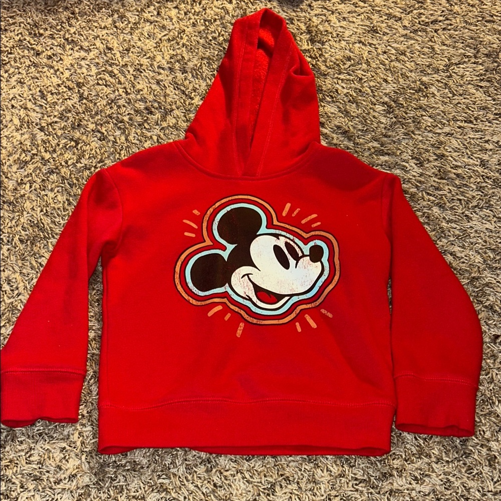 Disney Red Hoodie with Mickey Mouse Graphic